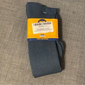 Wilson Brown WB Work Wear Postal Blue Over Calf Sock  w/ Navy Stripe Size 10-13